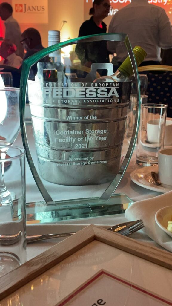 blue self storage wins European Storage Container Facility of the Year 2021 
