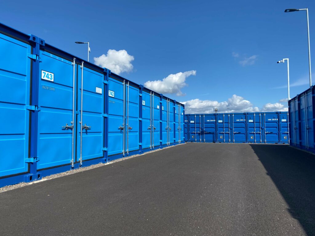 blue self storage facility