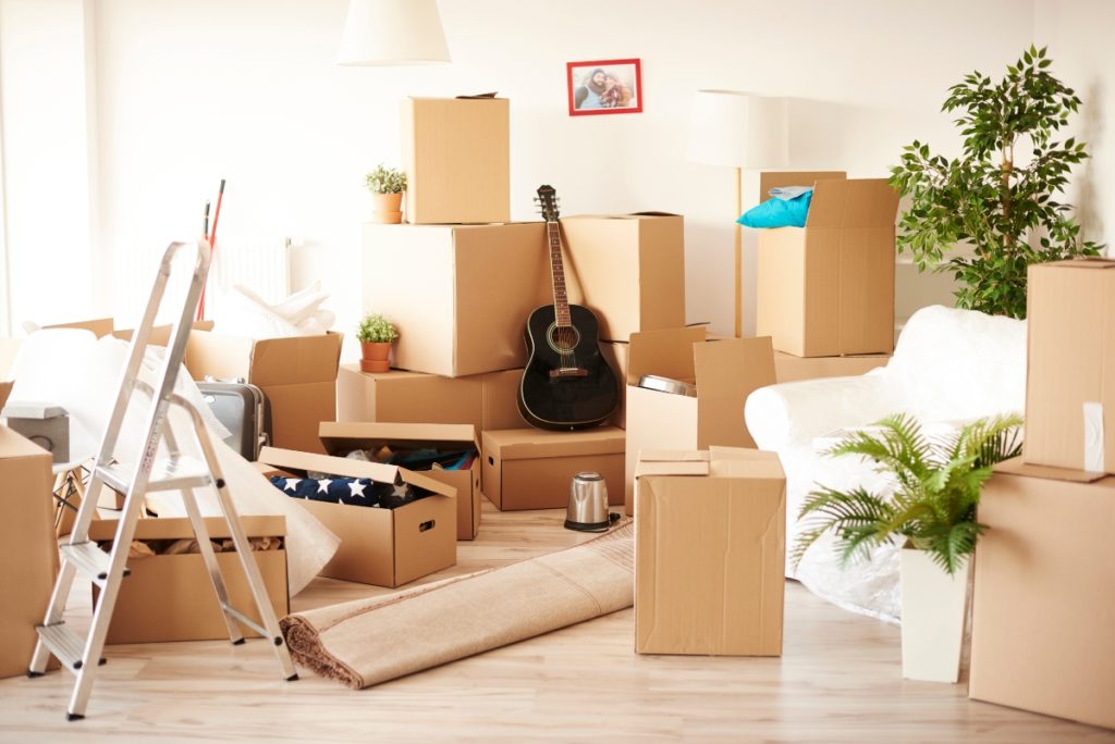 Boxes piled in room - what to do when moving house